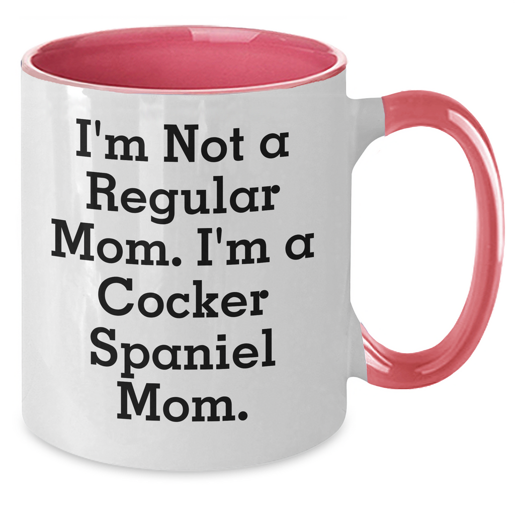 Cocker Spaniel Mom Funny Two Tone Coffee Mug Gifts from Friends and Family for Dad Father's Day - Additional