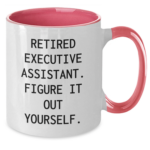 Image of Executive Assistant Gifts: 'Figure It Out Yourself' Funny Quote Two Tone Coffee Mug for Men, Women, or Coworkers, Father's Day Unique Gifts from Family or Friends - Additional