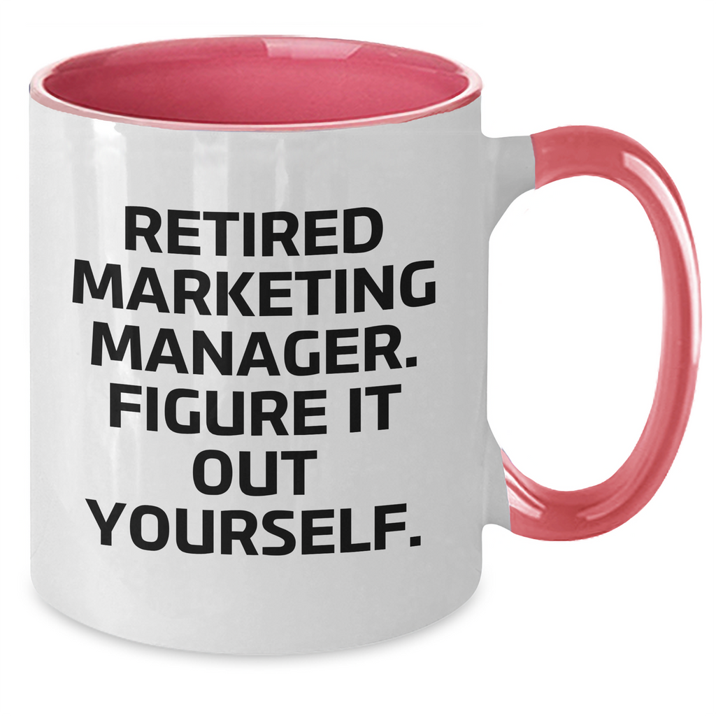 Marketing Manager Gifts, Funny Quote Two Tone Coffee Mug, Father's Day Unique Gifts from Family, Marketing Manager Office Supplies - Additional