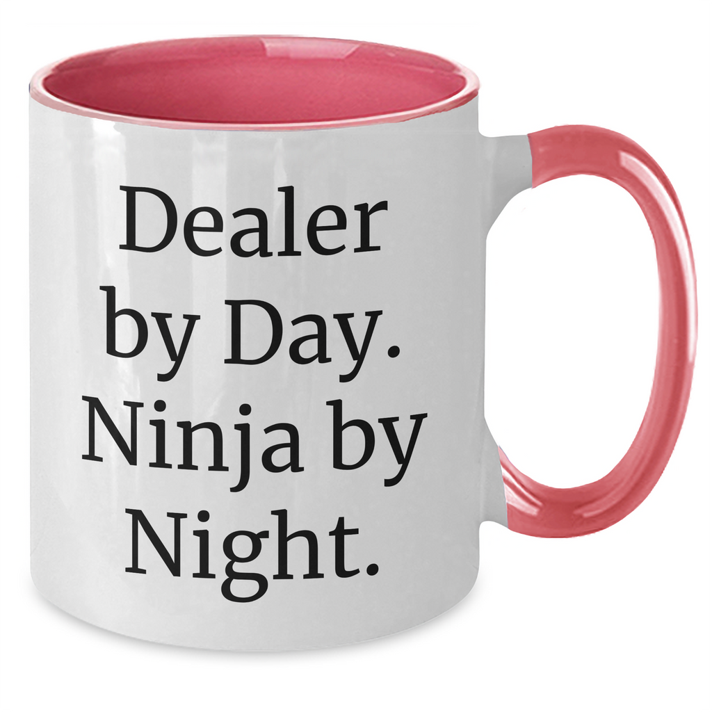 Funny Dealer Gifts by Day, Ninja Gifts by Night, Two Tone Coffee Mug for Father's Day - Additional