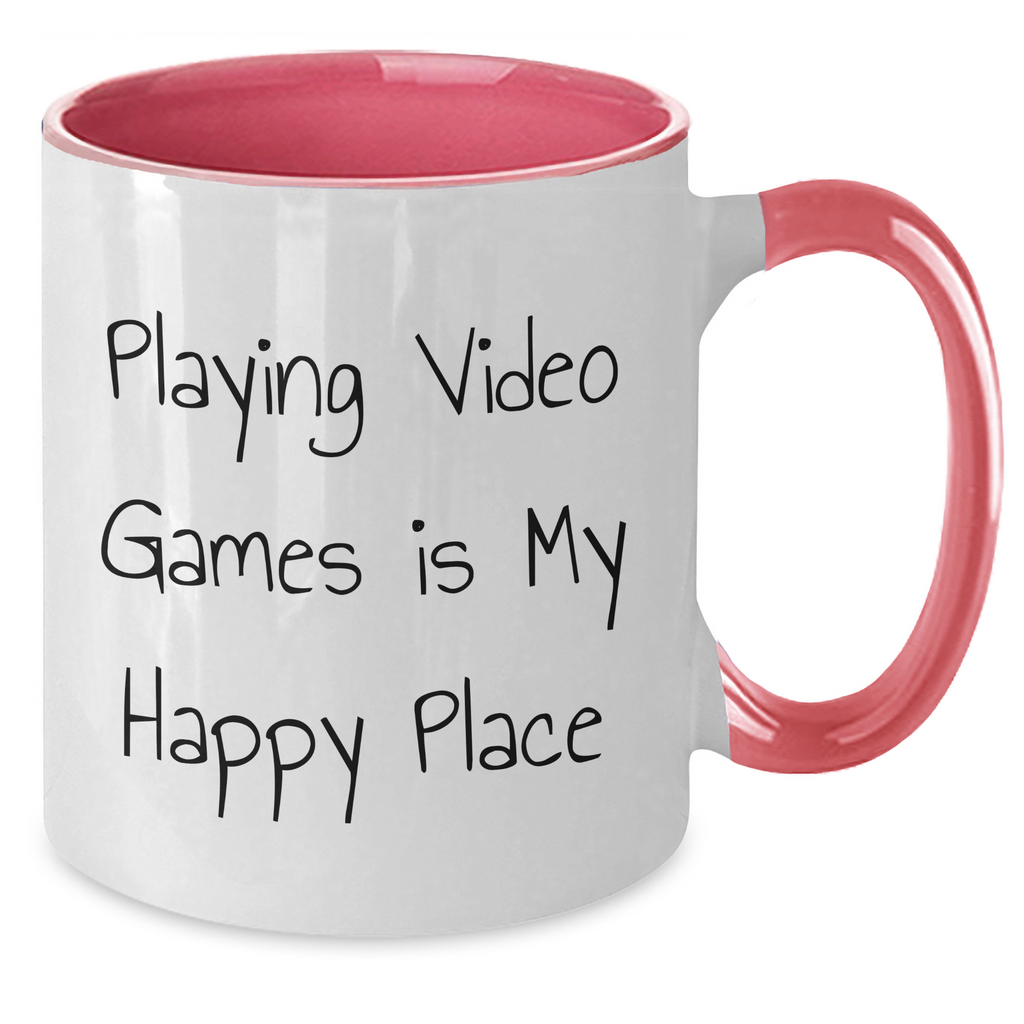 Funny Playing Video Games Quote Two Tone Coffee Mugs Gifts from Dad for Him on Father's Day - Black and White, Red and White, Navy and White, Pink and White Options - Additional
