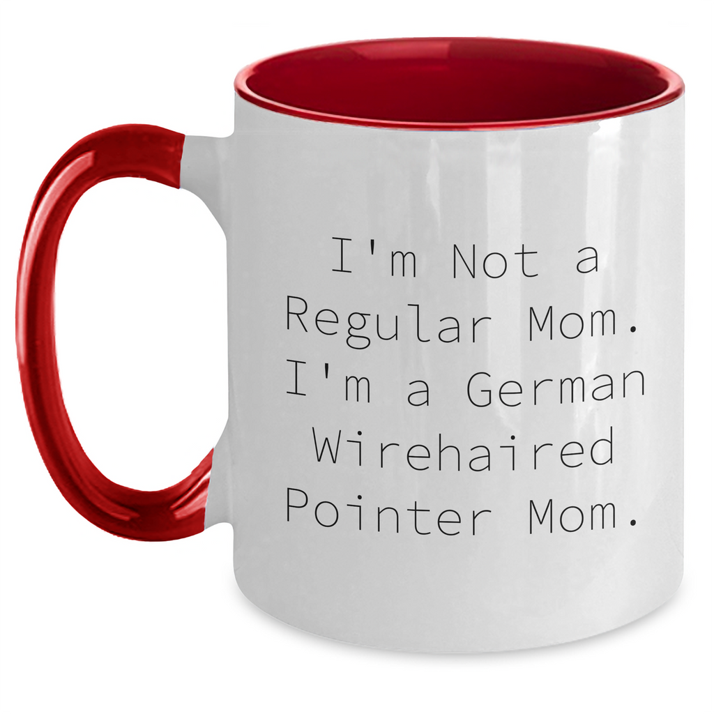 Funny German Wirehaired Pointer Dog Mom Gifts from Men to Friends on Father's Day Unique Two Tone Coffee Mugs - Main