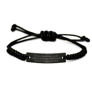 Carpenter Gifts, Funny Quote Rope Bracelte, Mom's Day Unique Gifts from Men - Image 1