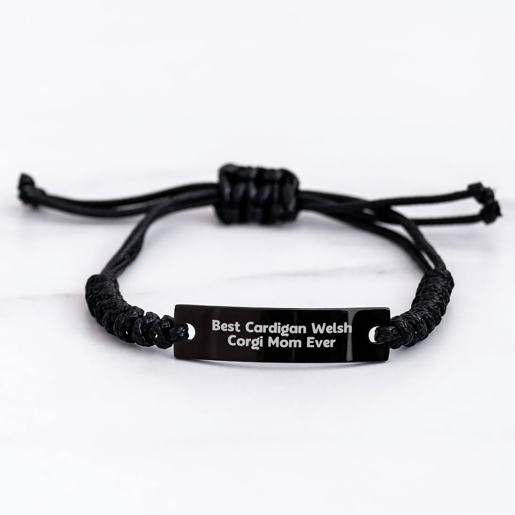 Best Cardigan Welsh Corgi Mom Ever Rope Bracelet Gifts | Cute Cardigan Welsh Corgi Dog Gifts for Cardigan Welsh Corgi Dog Mom | Father's Day Unique Gifts from Daughter - Image 3