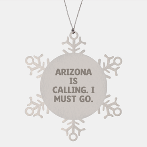 Arizona Calling Snowflake Ornament, Gifts from Friends to Family, Unique Christmas Memorable Present - Image 1