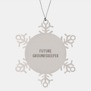 groundskeeper Gifts | Funny Future groundskeeper Snowflake Ornament Christmas Unique Gifts for groundskeepers - Image 1