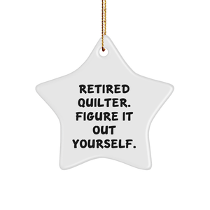 Quilter's Delight, Figuring It Out Yourself, Star Ornament Gifts for Quilter, Christmas Decorations from Friends - Image 1