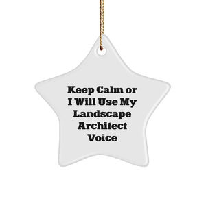 Keep Calm Landscape Architect Gifts, Funny Star Ornament, Christmas Unique Gifts from Men to Women, Friends, Coworkers, Family - Image 1