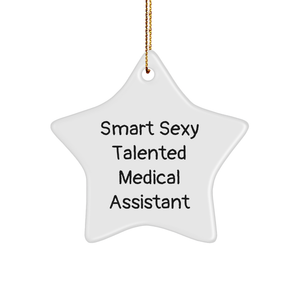 Funny Medical Assistant Gifts from Men, Gifts for Medical Assistants, Star Ornament, Christmas Unique Present - Image 1