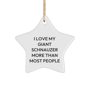 I Love My Giant Schnauzer Gifts: Inspirational Funny Star Ornament for Giant Schnauzer Dog Lovers - Christmas Unique Gifts for Giant Schnauzer Owners, Home Decorations for Pet Lovers - Image 1