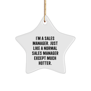 Gifts from Friends for Sales Manager - I'm A Sales Manager. Just Like A Normal Sales Manager Except Much Hotter. Star Ornament - Christmas Unique Gifts for Coworkers - Image 1