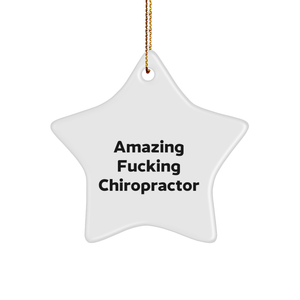 Funny Chiropractor Gifts from Men to Chiropractor, Amazing Chiropractor Star Ornament for Christmas - Image 1