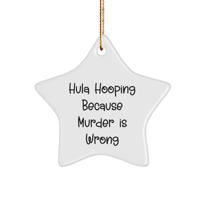 Hula Hooping Star Ornament Gifts for Christmas Decor Funny Humor Stocking Stuffers from Grandma to Kids - Image 1