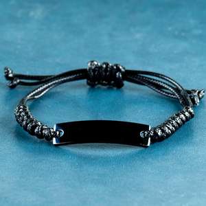 Motivational Christian Black Rope Bracelet, I may not be perfect, but Jesus thinks I