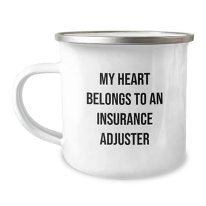 Funny Gifts from Men for Insurance Adjuster Lovers, My Heart Belongs To An Insurance Adjuster Valentine's Unique Gifts for Men Insurance Adjuster Friends - Image 1