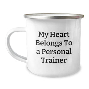 Funny Personal Trainer Gifts for Birthday - My Heart Belongs To A Personal Trainer, Camping Mug for Personal Trainers, Gifts from Friends for Birthday - Image 1