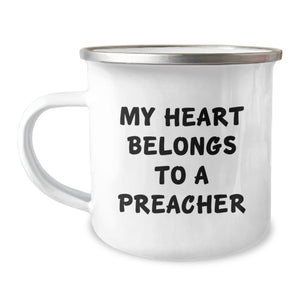 Funny Preacher Gifts from Family - My Heart Belongs To A Preacher Birthday Unique Gifts for Him Men - Image 1