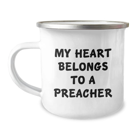 Image of Funny Preacher Gifts from Family - My Heart Belongs To A Preacher Birthday Unique Gifts for Him Men - Image 1