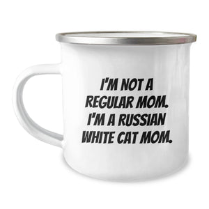 Funny Russian White Cat Mom Gifts for Russian White Cat Lovers - Camping Mug - Gifts from Men to Women for Christmas Unique Gifts - Image 1