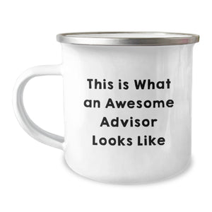 Funny Gifts from Men to Awesome Advisor Friends - This Is What An Awesome Advisor Looks Like Christmas Unique Mug for Advisors - Image 1