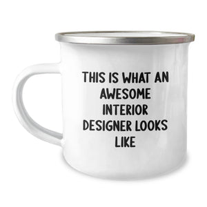Interior Designer Funny Quote Gifts from Friends to Interior Designer Camping Mug Birthday Unique Gifts - Image 1