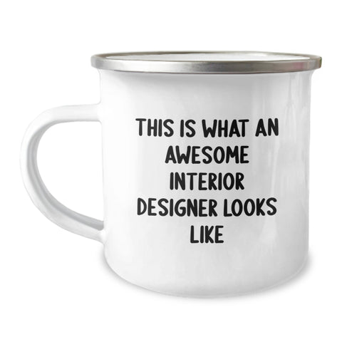 Image of Interior Designer Funny Quote Gifts from Friends to Interior Designer Camping Mug Birthday Unique Gifts - Image 1