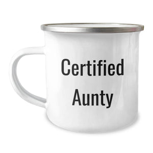 Funny Certified Aunty Gifts for Aunty, Camping Mug for Birthday, Gifts from Men to Women, Friends, Coworkers, Family - Image 1