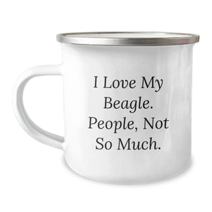 Funny Beagle Dog Lovers Gifts from Friends, Camping Mug for Birthday Unique Gifts - Image 1