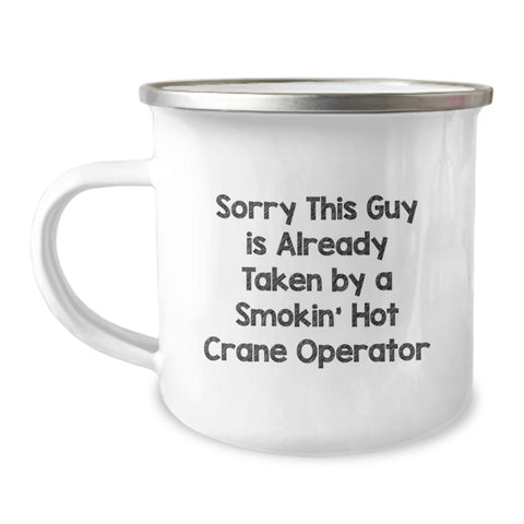 Image of Funny Crane Operator Camping Mug - Gifts for Crane Operator Friends - Image 1
