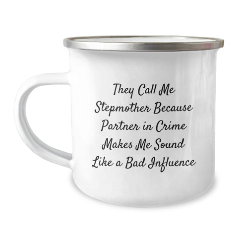 Image of Funny Stepmother Gifts for Birthday, Unique Stepmother Partner in Crime Mugs, Camping Mugs for Women, Stepmother Love Gifts from Family - Image 1