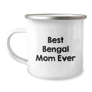 Bengal Cat Parent's Funny Valentine's Gifts from Men to Women for Bengal Cat Lovers Camping Mug, Best Bengal Mom Ever Quote, Unique Valentine's Unique Gifts - Image 1