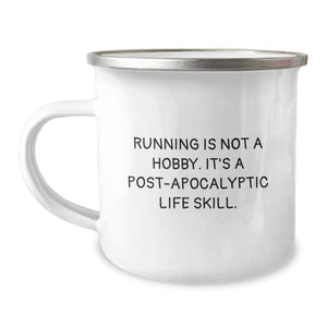 Funny Running Camping Mug for Running Enthusiasts, Ideal Gift from Mom on Mother's Day - Image 1
