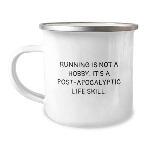 Image of Funny Running Camping Mug for Running Enthusiasts, Ideal Gift from Mom on Mother's Day - Image 1