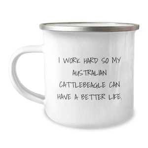 Australian Cattle Dog Lover Gifts from Men, Unique Valentine's Unique Gifts for Australian Cattle Dog Owners, Funny Camping Mug - Image 1