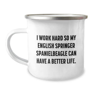 Funny English Springer Spaniel Dog Gifts from Men to Friends on Birthday Unique Gifts for Camping Mug Lovers - Image 1