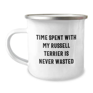 Funny Russell Terrier Dog Gifts, Valentine's Unique Camping Mugs with Love Quote for Russell Terrier Dog Lovers by Friends and Family - Image 1