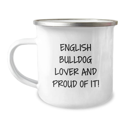 Image of English Bulldog Lover Gifts from Friends and Family, Birthday Unique Mugs for English Bulldog Enthusiasts, Funny Camping Mug for Men Women - Image 1