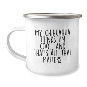 Cute Chihuahua Dog Lover Camping Mug Gifts from Friends, Family, or Coworkers for Men, Women, or Chihuahua Dog Owners on Valentine's - Image 1