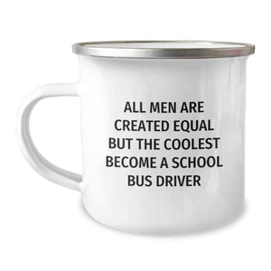 Funny School Bus Driver Gifts for Men, School Bus Driver Camping Mug, Graduation Unique Gifts from Friends and Family - Image 1