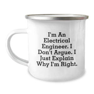 Funny Gifts for Electrical Engineers - Unique Christmas Memorable Present Idea - Camping Mug for Men from Friends - Image 1