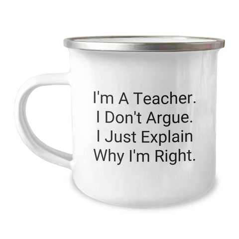 Image of Funny Teacher Gifts from Men, Unique Camping Mug for Teacher, Christmas Unique Gifts - Image 1
