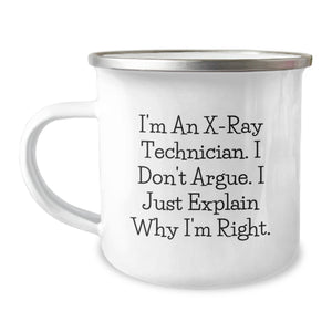Funny X-Ray Technician Gifts for Men - I Don't Argue, I Just Explain Christmas Unique Mugs for Coworkers, Family and Friends - Image 1
