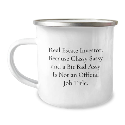 Image of Real Estate Investor Gifts, Funny Quote Camping Mugs, Gifts from Men to Friends, Gifts for Real Estate Investor Graduation Unique Gifts - Image 1