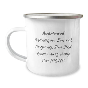 Funny Apartment Manager Gifts from Friends - 'I'm Not Arguing. I'm Just Explaining Why I'm Right.' Graduation Unique Gifts for Men, Women, Coworkers, Family - Image 1