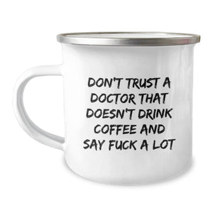 Funny Doctor Gifts - Don't Trust A Doctor Without Coffee Mug, Ideal Gift for Doctor Friends and Family, Unique Christmas Unique Gifts from Men to Women - Image 1