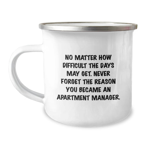 Image of Gifts for Apartment Managers - Funny Camping Mugs, Christmas Unique Gifts from Friends to Men Women Coworkers - Never Forget the Reason - Image 1