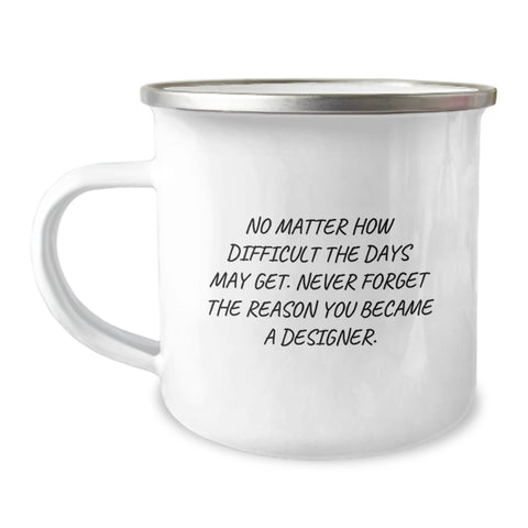 Image of Designer Camping Mug Gifts from Friends to Family - Inspirational Quote for a Difficult Day, Funny Camping Mug for Men and Women, Unique Christmas Unique Gifts - Image 1