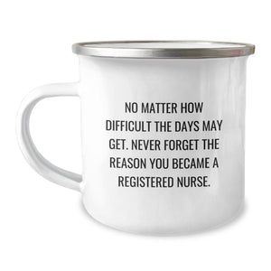 Funny Gifts from Men to Registered Nurse Friends - Inspirational Camping Mug for RN Christmas Unique Gifts - Image 1