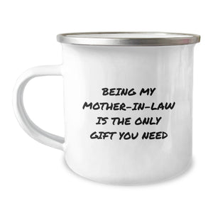Funny Mom-in-law Camping Mug Gifts from Family - Being My Mom-in-law Is The Only Gift You Need Christmas Unique Gifts for Mom-in-law - Image 1