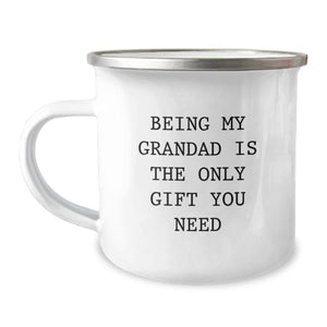 Gifts from Family to Grandad - Funny Camping Mug for Dad - 'Being My Grandad Is The Only Gift You Need' Christmas Unique Gifts - Image 1
